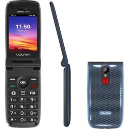 Volfen Astro Flip 4G - Teléfono Móvil con Tapa para Mayores azul