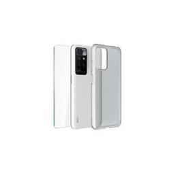 Protector cristal templado + carcasa híbrida Xiaomi Redmi 10 transparente