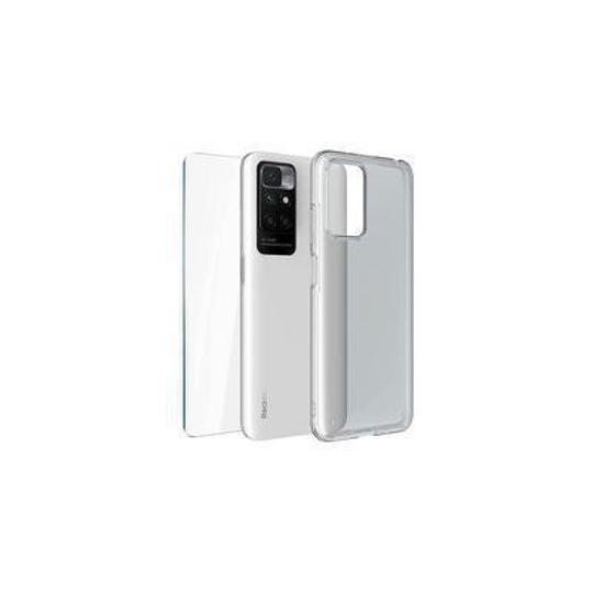Protector cristal templado + carcasa híbrida Xiaomi Redmi 10 transparente
