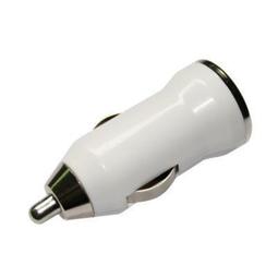 Mini cargador de coche salida USB 1000mAh color blanco