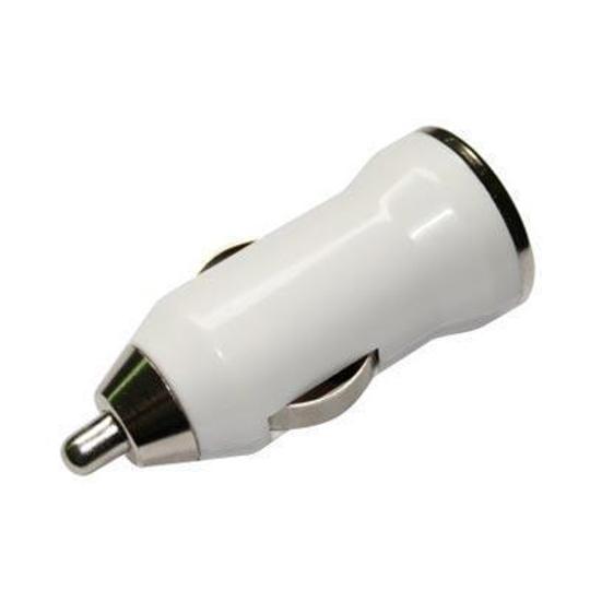 Mini cargador de coche salida USB 1000mAh color blanco