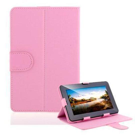 Funda de piel tablet 7" color color rosa