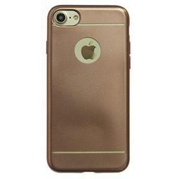 Funda silicona gel iPhone 7 / iPhone 8 metálica dorado
