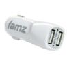 Cargador de coche salida doble USB 2.1A y 1A color color blanco