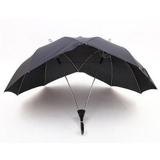 Paraguas doble Dualbrella para dos personas, color negro