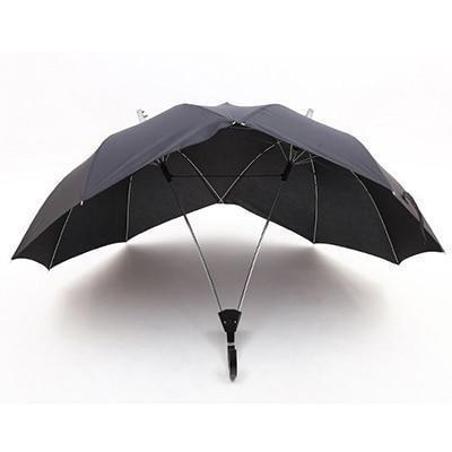 Paraguas doble Dualbrella para dos personas, color negro