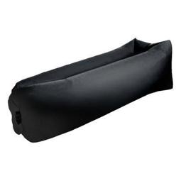 Tumbona hinchable, laybag para playa, piscina, jardín negro