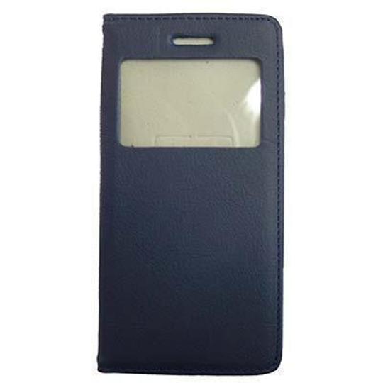 Funda de piel libro premium iPhone 6s / 6 con ventana S-View azul