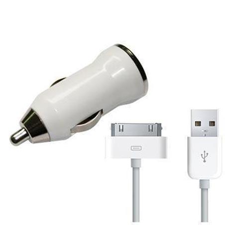 Cargador de coche salida USB 1000 mAh + cable datos iPhone