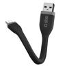 Cable de datos SBS mini 12cm microUSB negro
