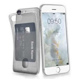 Funda de silicona iPhone SE (2020) / 8 / 7 SBS Fluo Card transparente